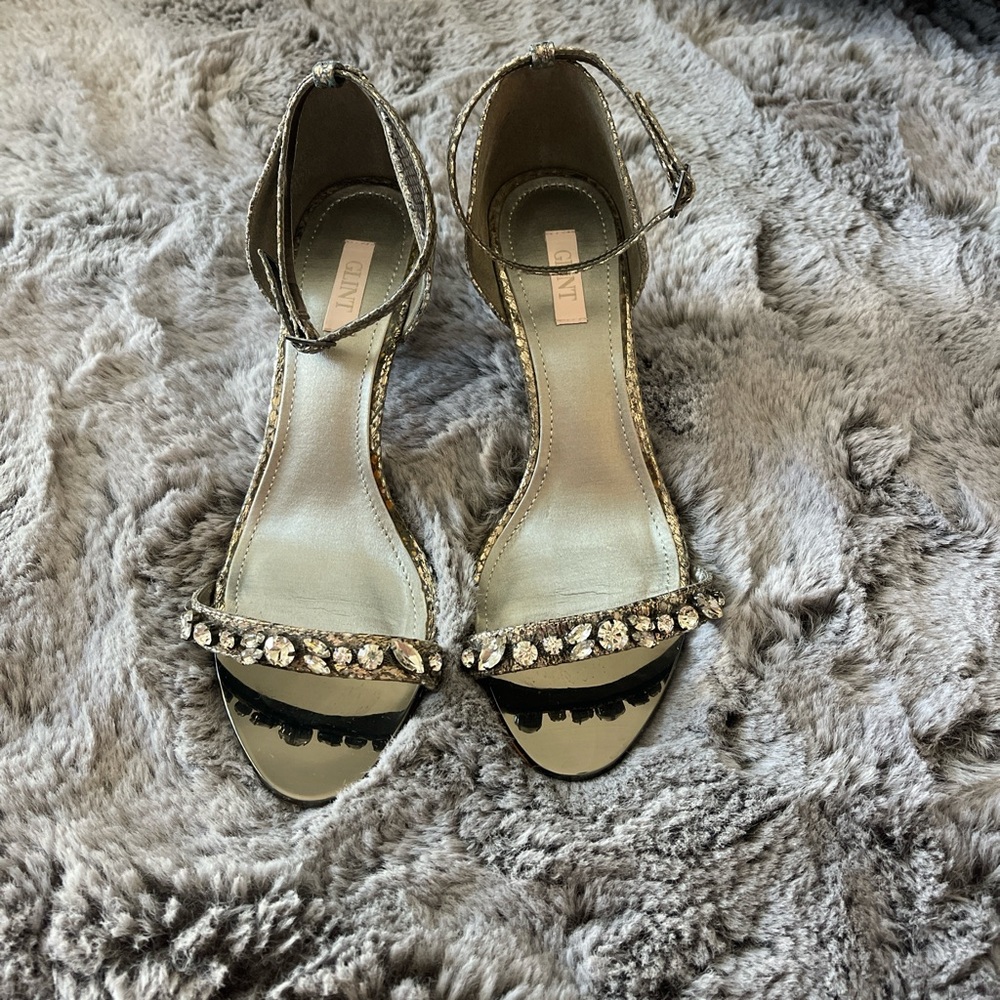 Kitten Heels with Rhinestones